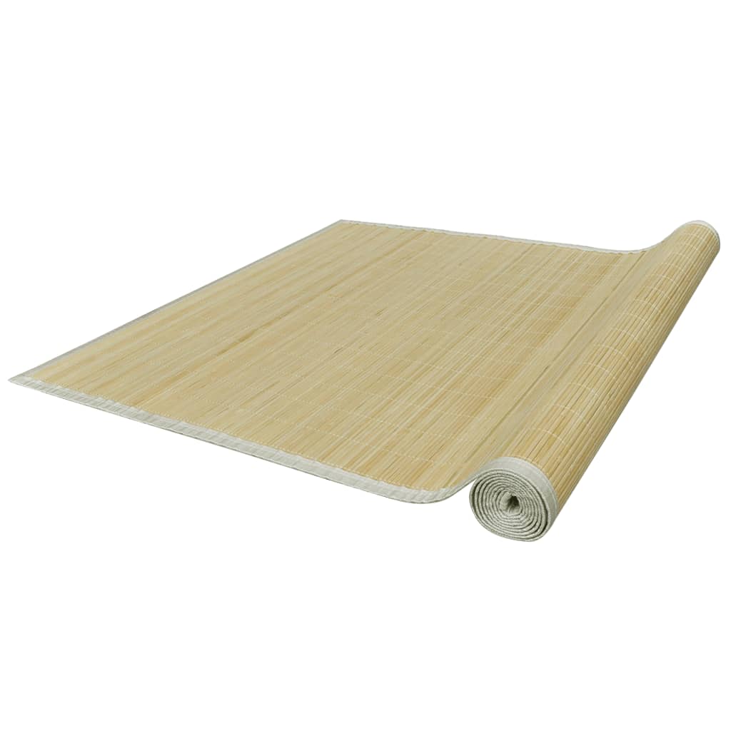 vidaXL Правоъгълен естествен бамбуков килим 80х300 см