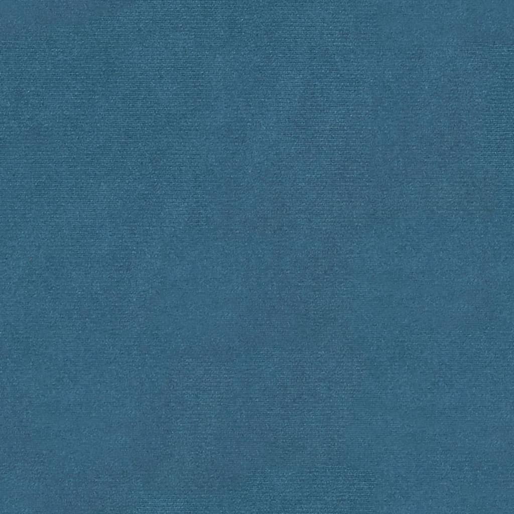 vidaXL Пейка, синя, 98x56x69 см, кадифе