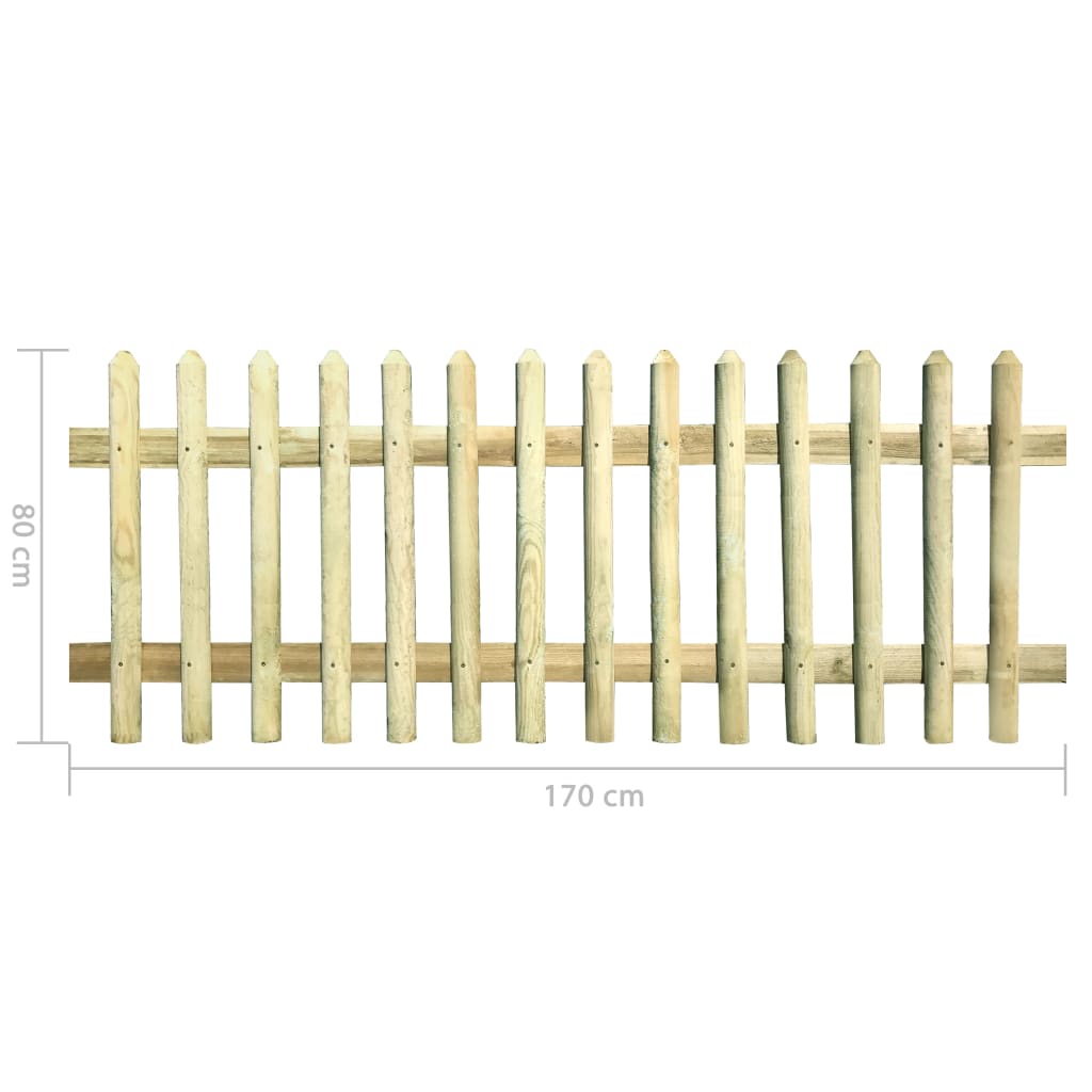 vidaXL Решетъчна ограда, импрегнирано борово дърво, 170x100 см, 5/7 см