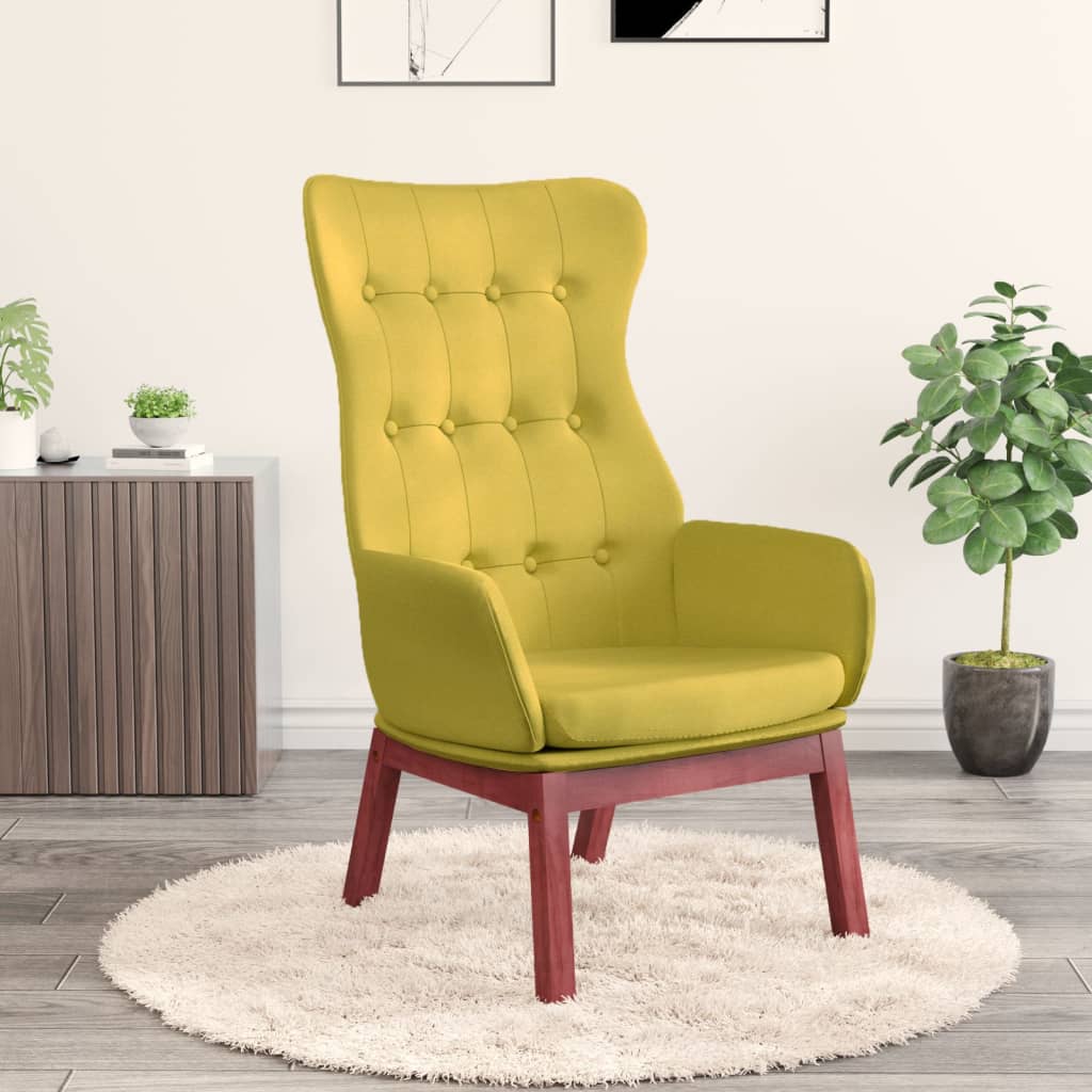 vidaXL Релакс стол, светлозелен, текстил