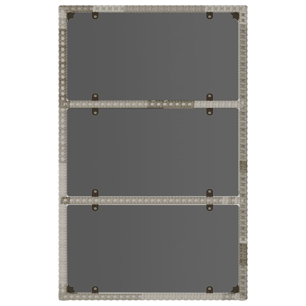 vidaXL Градински комплект с възглавници, 6 части, полиратан, сив