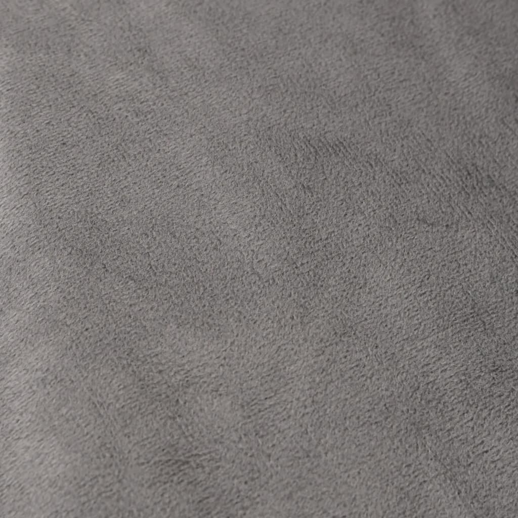 vidaXL Утежнено одеяло с плик, сиво, 138x200 см, 10 кг, плат