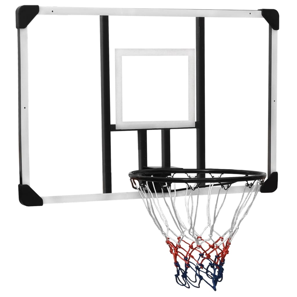 vidaXL Баскетболно табло, прозрачно, 106x69x3 см, поликарбонат