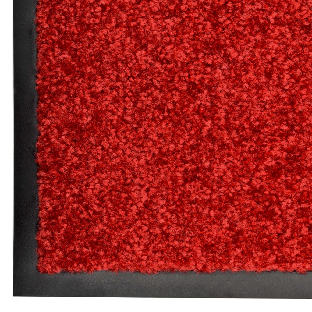 vidaXL Перима изтривалка, червена, 90x120 см