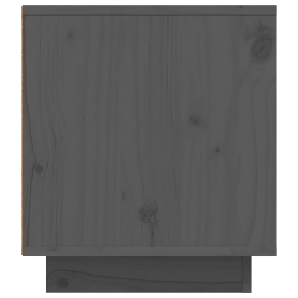 vidaXL ТВ шкаф, сив, 110x35x40,5 см, бор масив