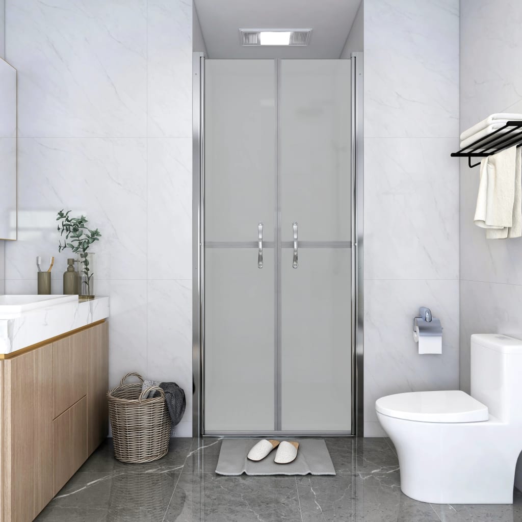 vidaXL Врата за душ, матирано ESG стъкло, 76x190 см