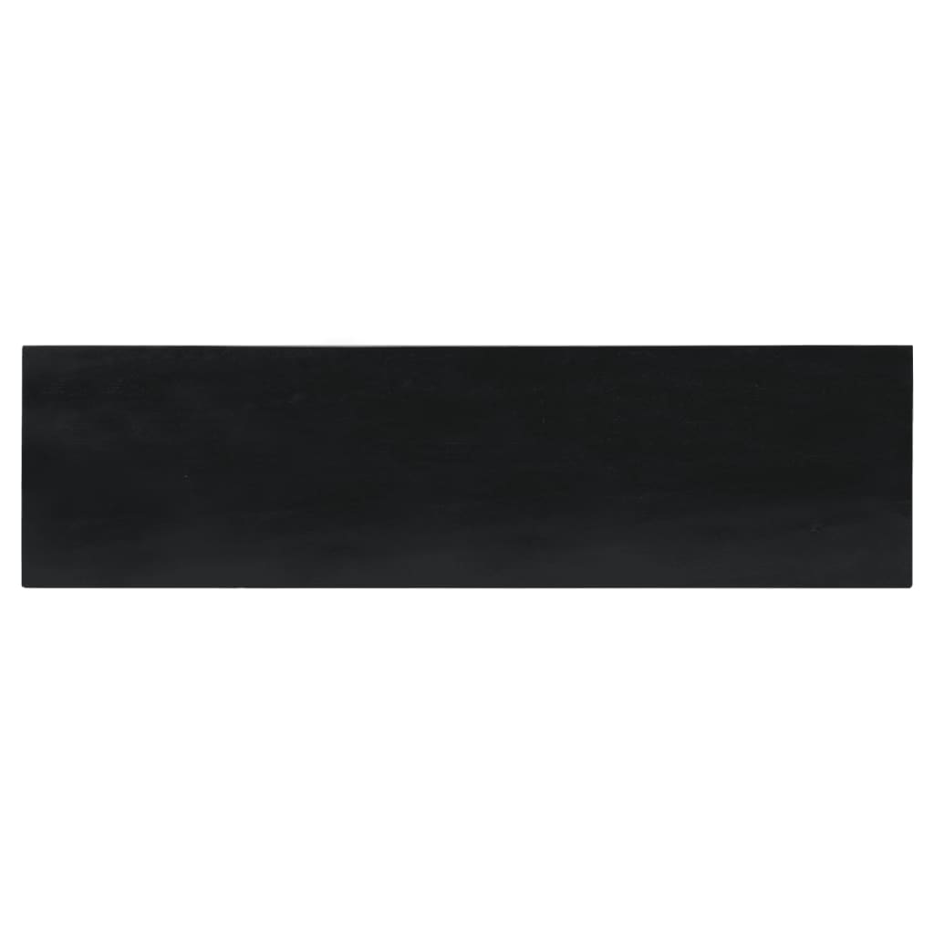 vidaXL Конзолна маса, черна, 110x30x75 см, махагон масив