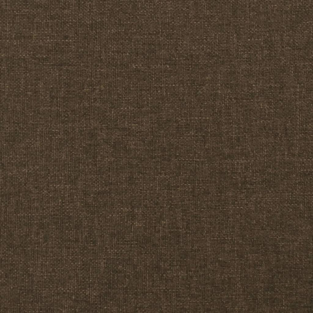 vidaXL Горна табла за легло с уши, тъмнокафява, 183x23x78/88 см, плат