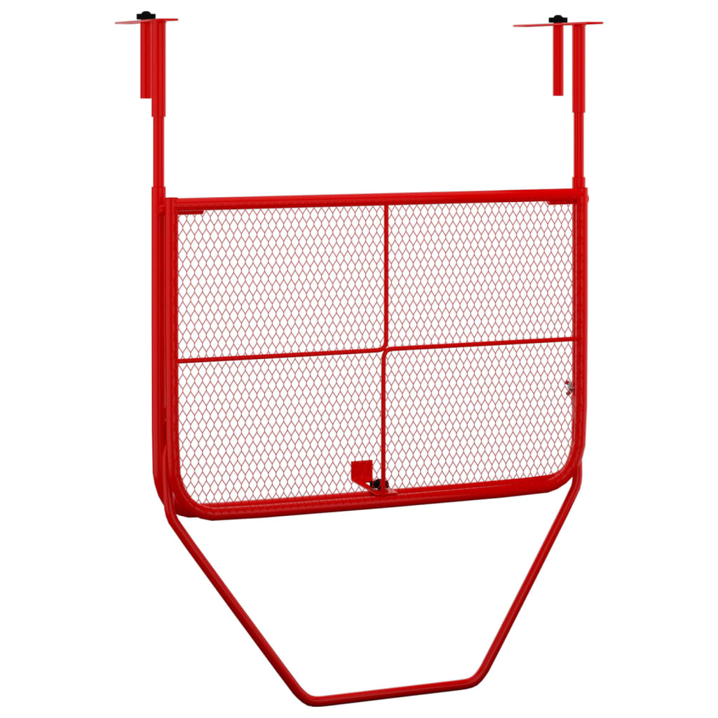 vidaXL Балконска масичка, червена, 60x40 см, стомана