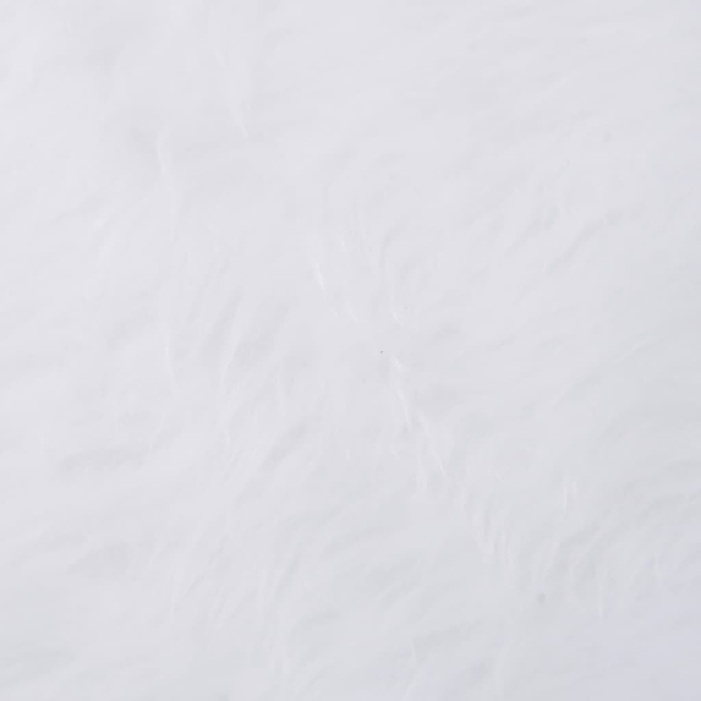 vidaXL Пола за коледна елха, бяла, 150 см, изкуствена кожа