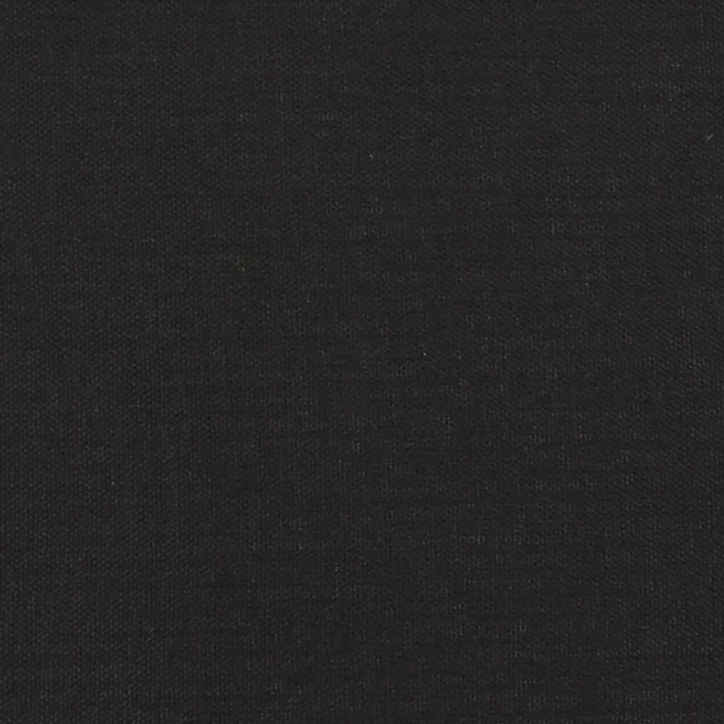 vidaXL Табуретка, черна, 60x60x36 см, текстил и изкуствена кожа