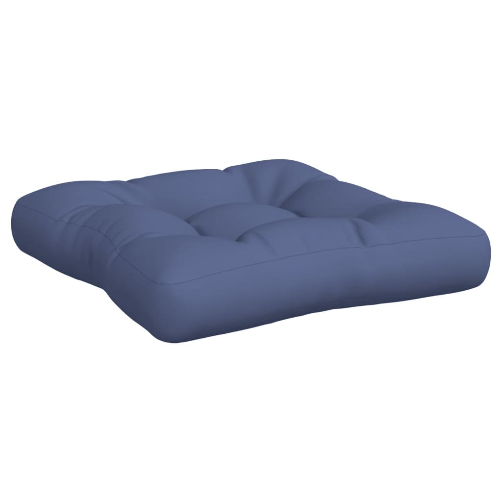 vidaXL Комплект палетни възглавници, нейви синьо, 60x38x13 см, текстил