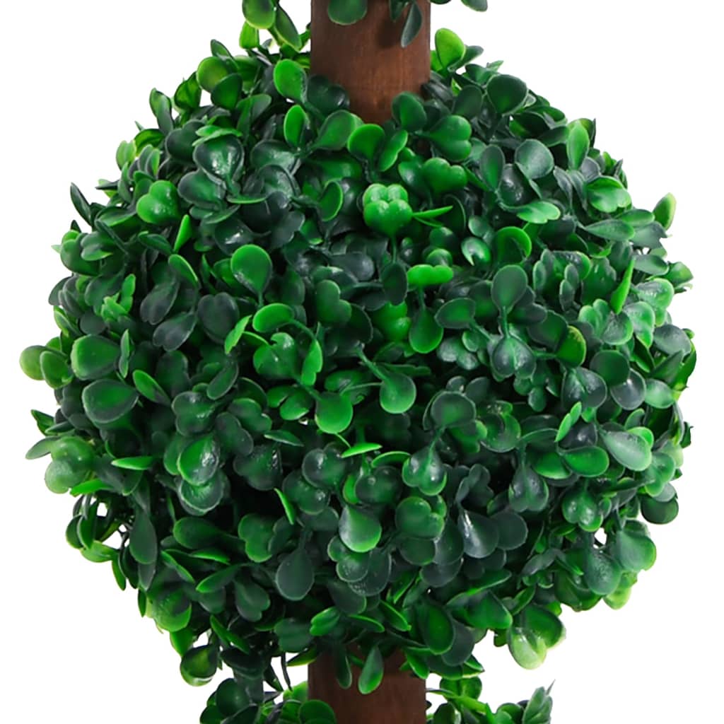 vidaXL Изкуствен чемшир във формата на топка със саксия зелен 90 см