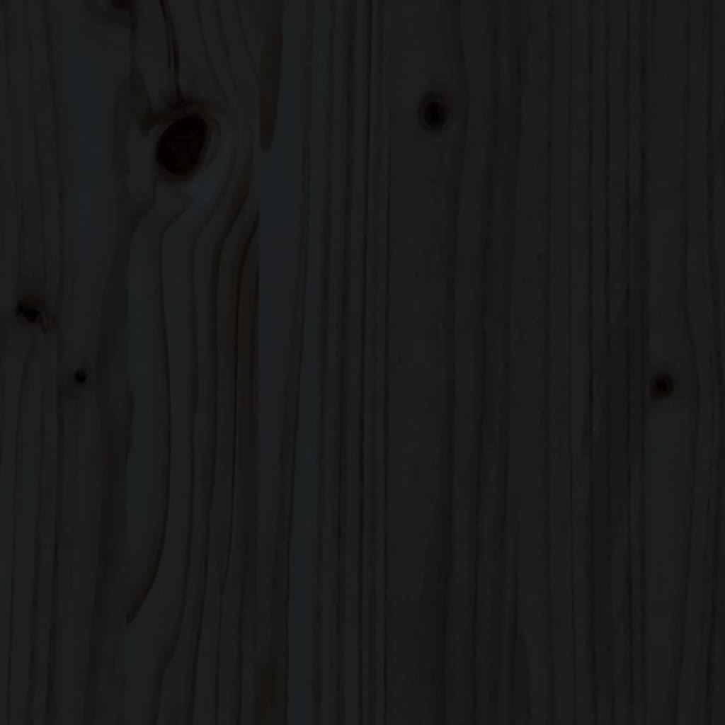 vidaXL Шезлонг, черен, 199,5x60x74 см, борово дърво масив