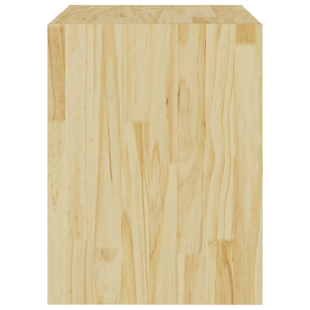 vidaXL Нощно шкафче, 40x30,5x40 см, борово дърво масив