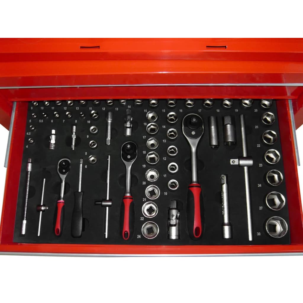 vidaXL Кутия за инструменти със 7 чекмеджета, 250 части