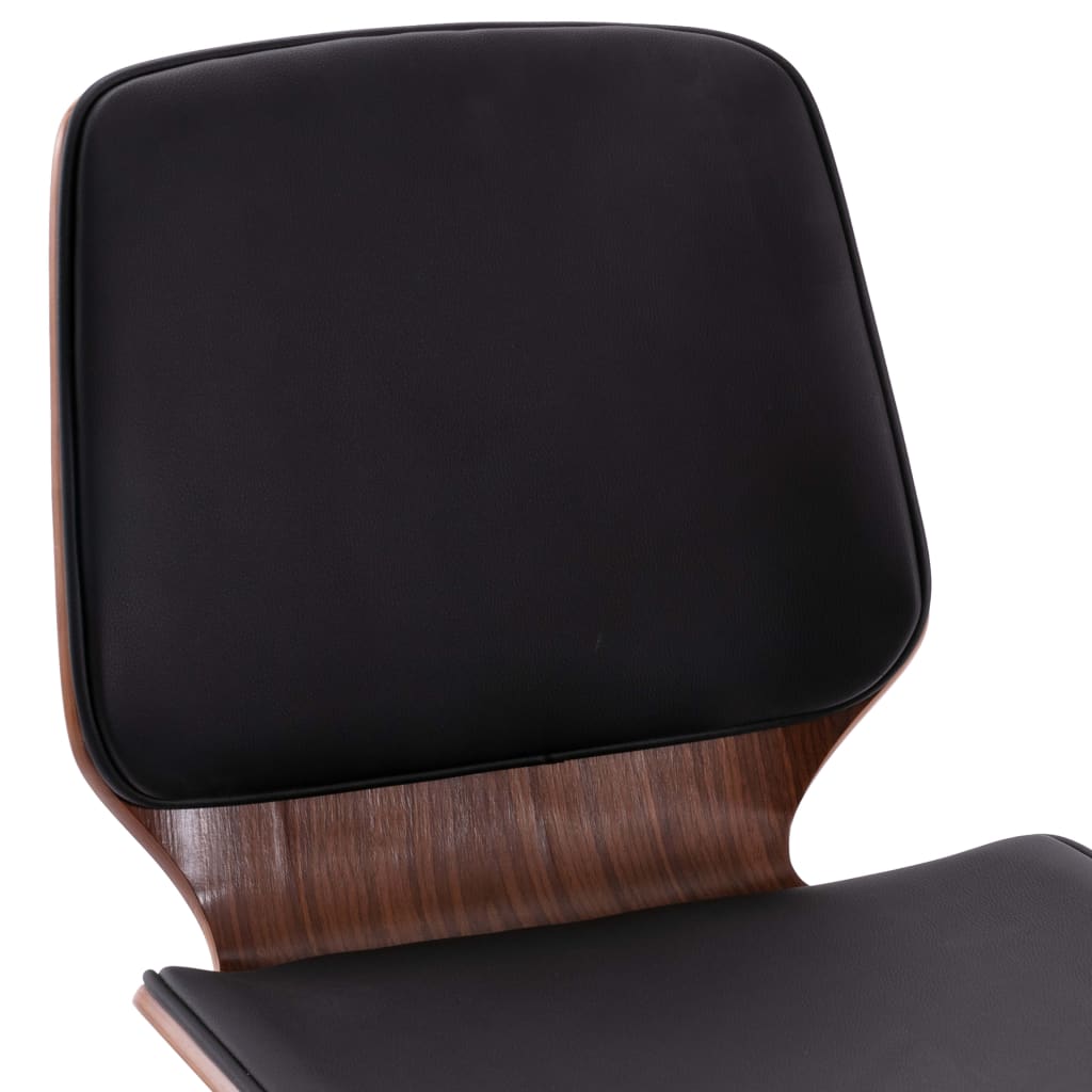 vidaXL Трапезни столове, 6 бр, черни, изкуствена кожа