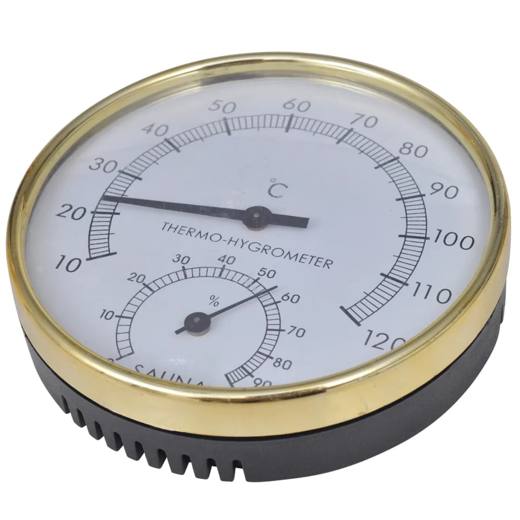 vidaXL 5 сауна аксесоари кофа лъжица пясъчен часовник термохигрометър