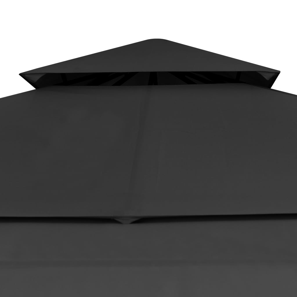 vidaXL Шатра с двойно разтегаем покрив 3x3x2,75 м антрацит 180 г/м²