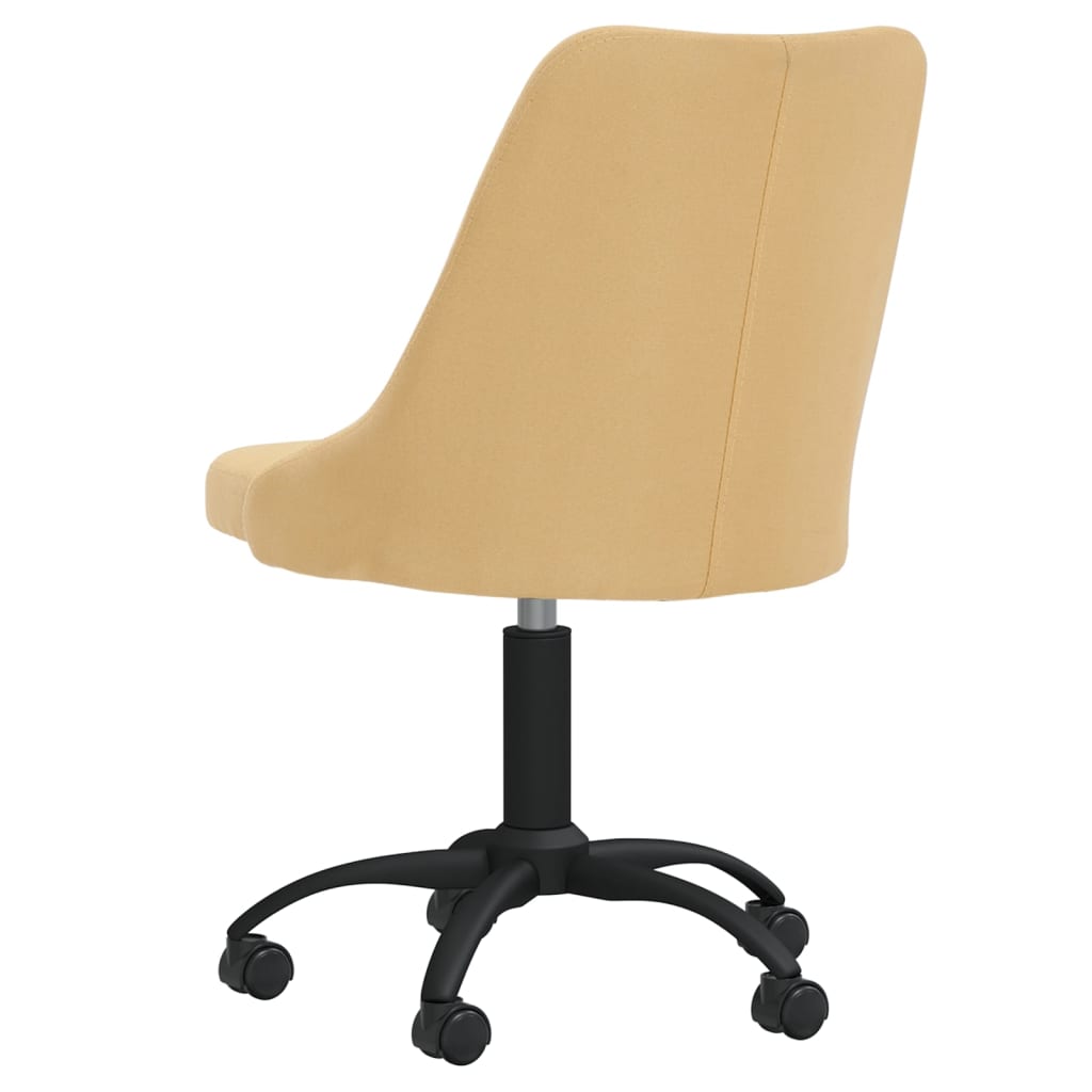 vidaXL Въртящи се трапезни столове, 2 бр, жълти, текстил
