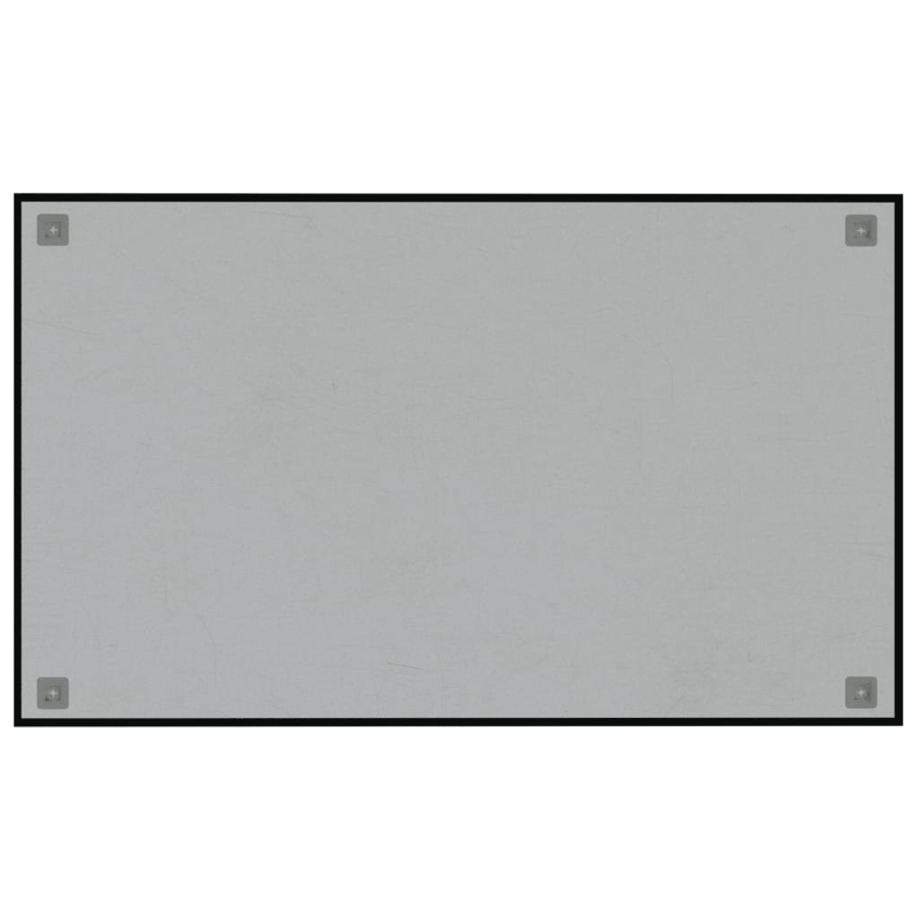 vidaXL Магнитна дъска за стена, черна, 100x60 см, закалено стъкло