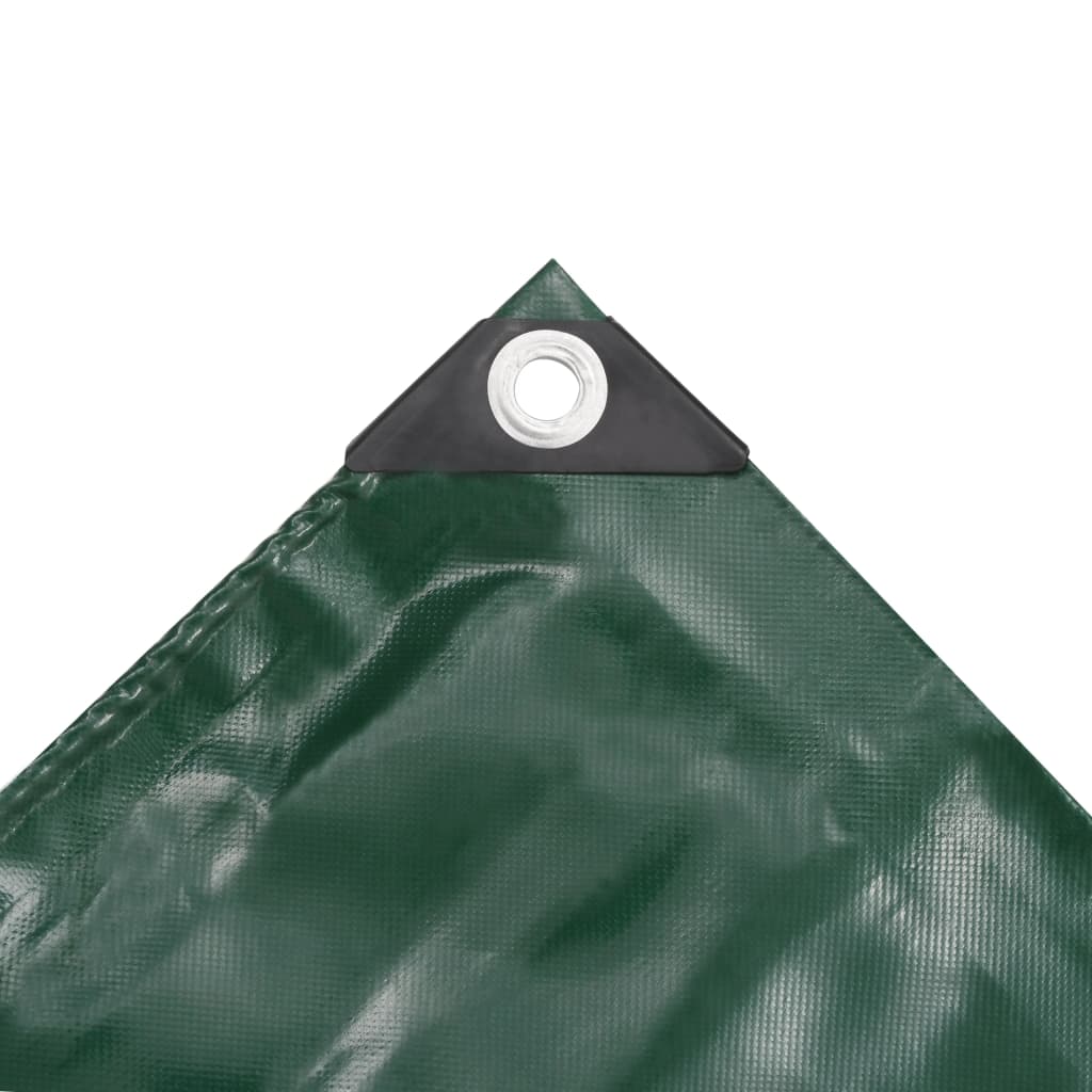 vidaXL Брезентово платнище, 650 гр/м², 3x6 м, цвят зелен