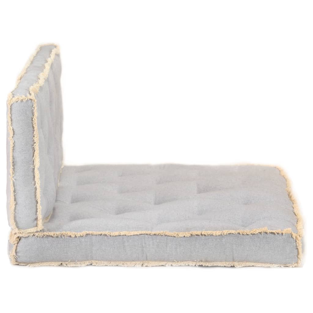 vidaXL Комплект възглавници за палетен диван, 2 части, сив