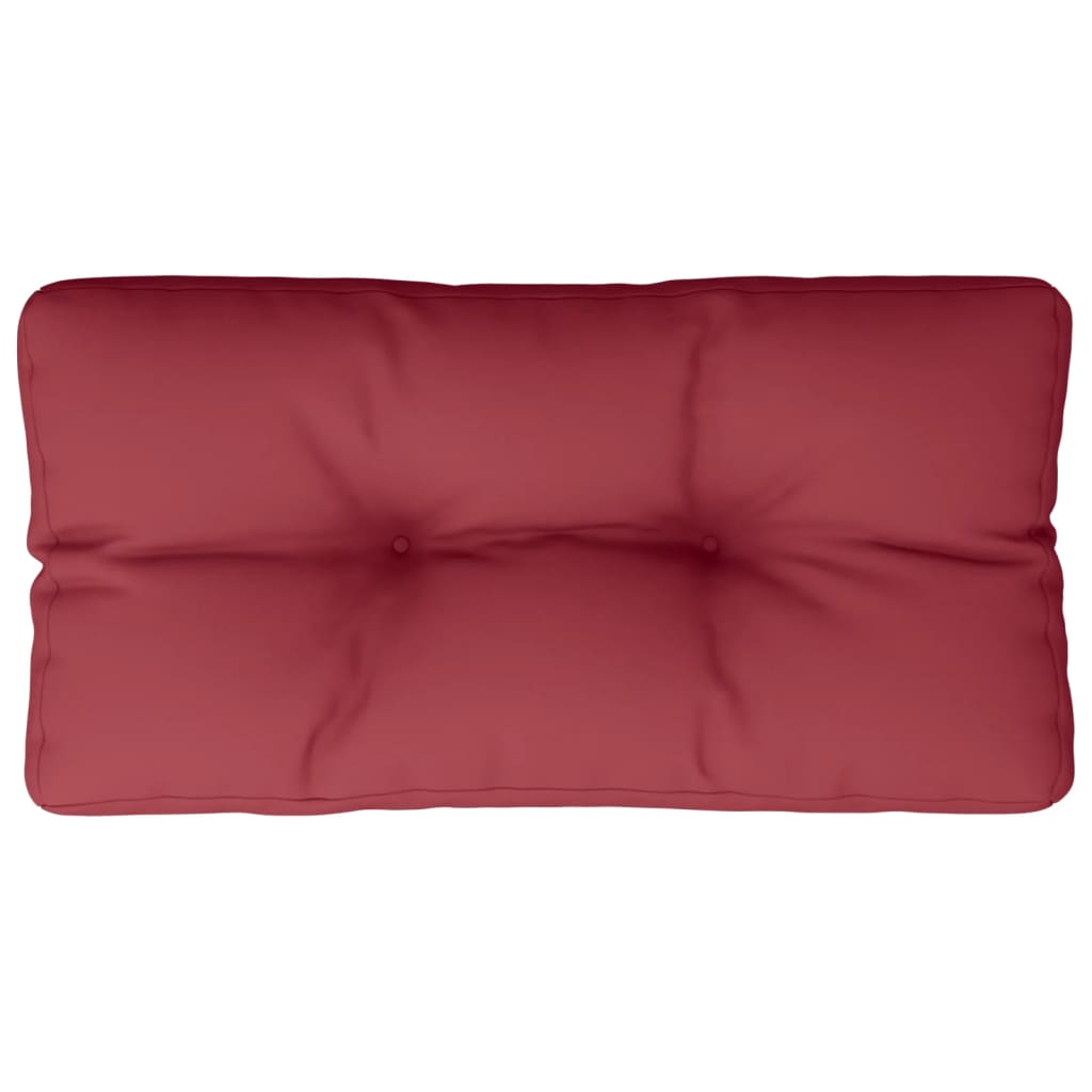 vidaXL Палетна възглавница, виненочервена, 80x40x12 см, текстил