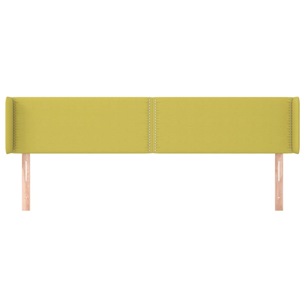 vidaXL Горна табла за легло, зелена, 203x16x78/88 см, плат