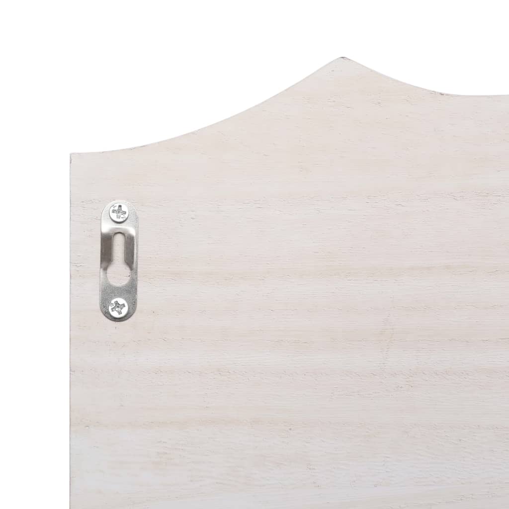 vidaXL Стенна закачалка за палта, бяла, 50x10x23 см, дърво