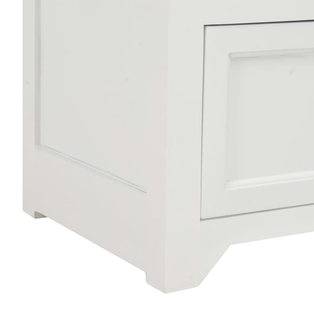 vidaXL ТВ шкаф, бял, 120x30x40 cм, дърво