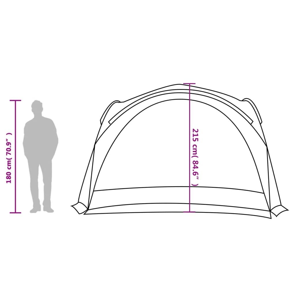 vidaXL Парти палатка синя 360x360x215 см 185T тафта