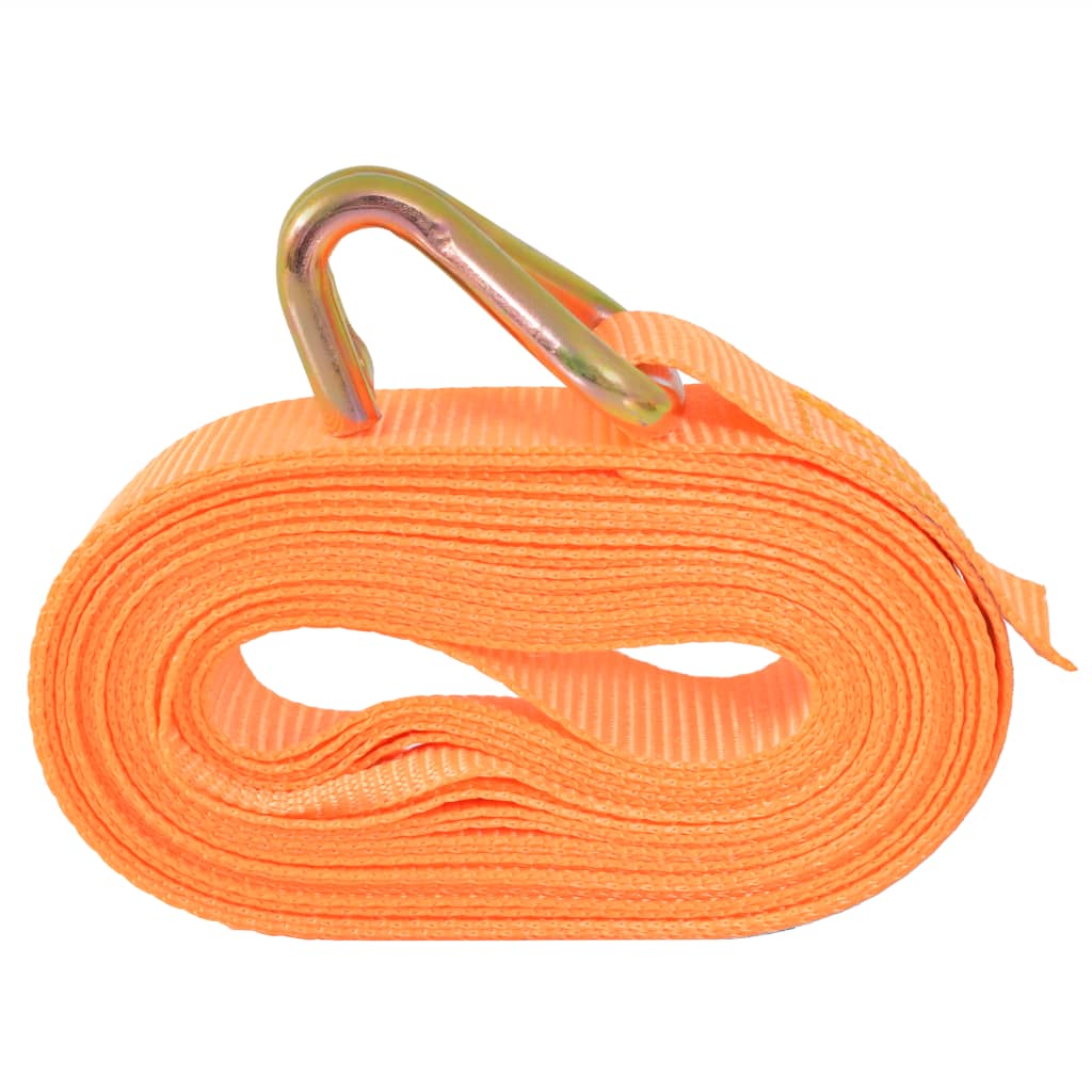 vidaXL Укрепващ колан с тресчотка, 4 бр, 0,4 тона, 6мх25мм, оранжев