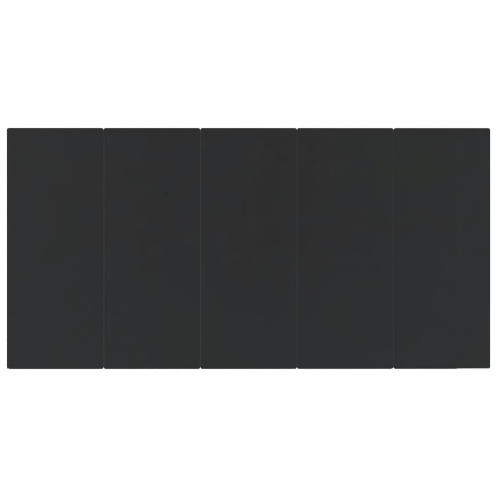 vidaXL Градински трапезен комплект, 9 части, черен, полиратан