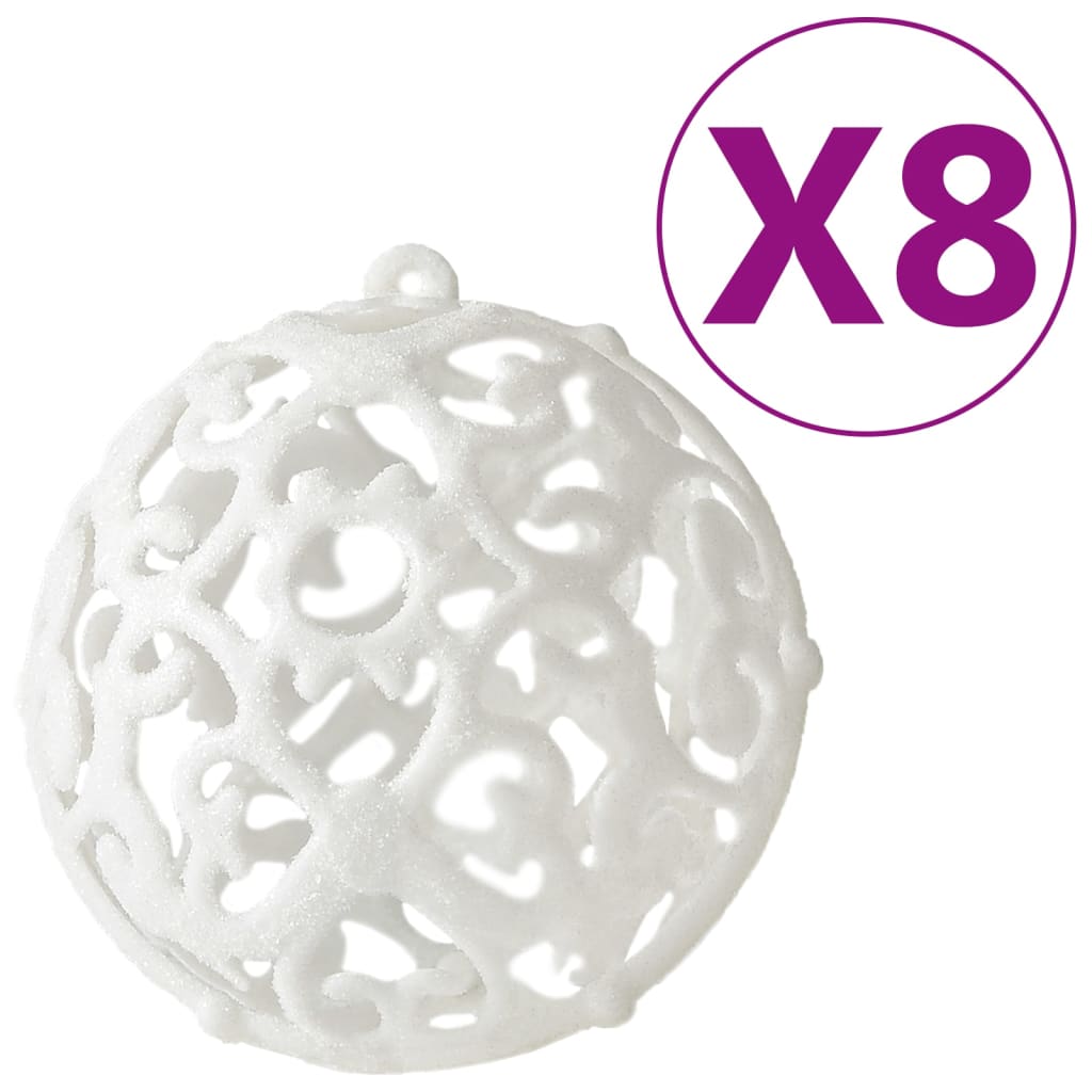 vidaXL Комплект коледни топки, 100 бр, бели
