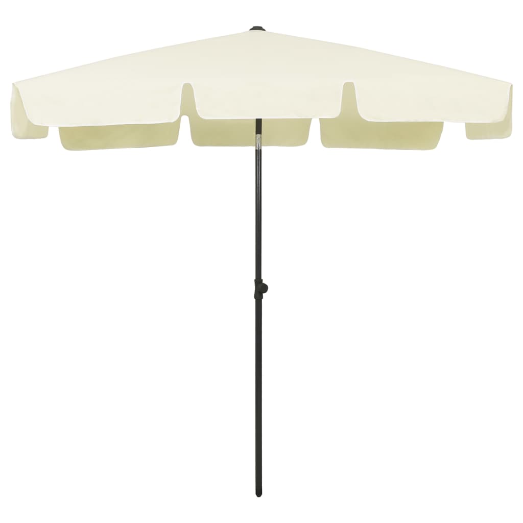 vidaXL Плажен чадър пясъчножълт 200x125 см