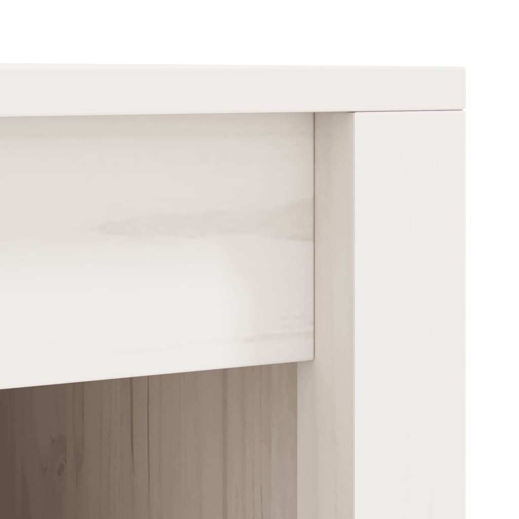 vidaXL Кухненски шкафове за открито, 4 бр, бели, бор масив