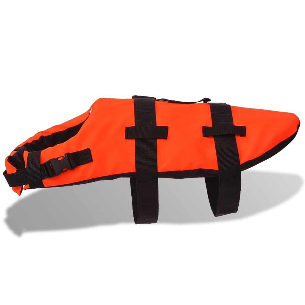 vidaXL Спасителна жилетка за кучета, размер L, оранжева