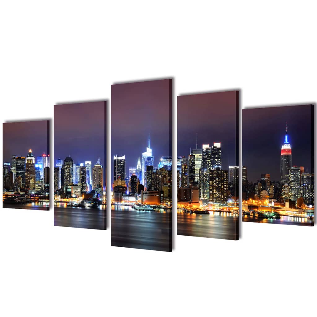Декоративни панели за стена Ню Йорк в цветове, 200 x 100 см