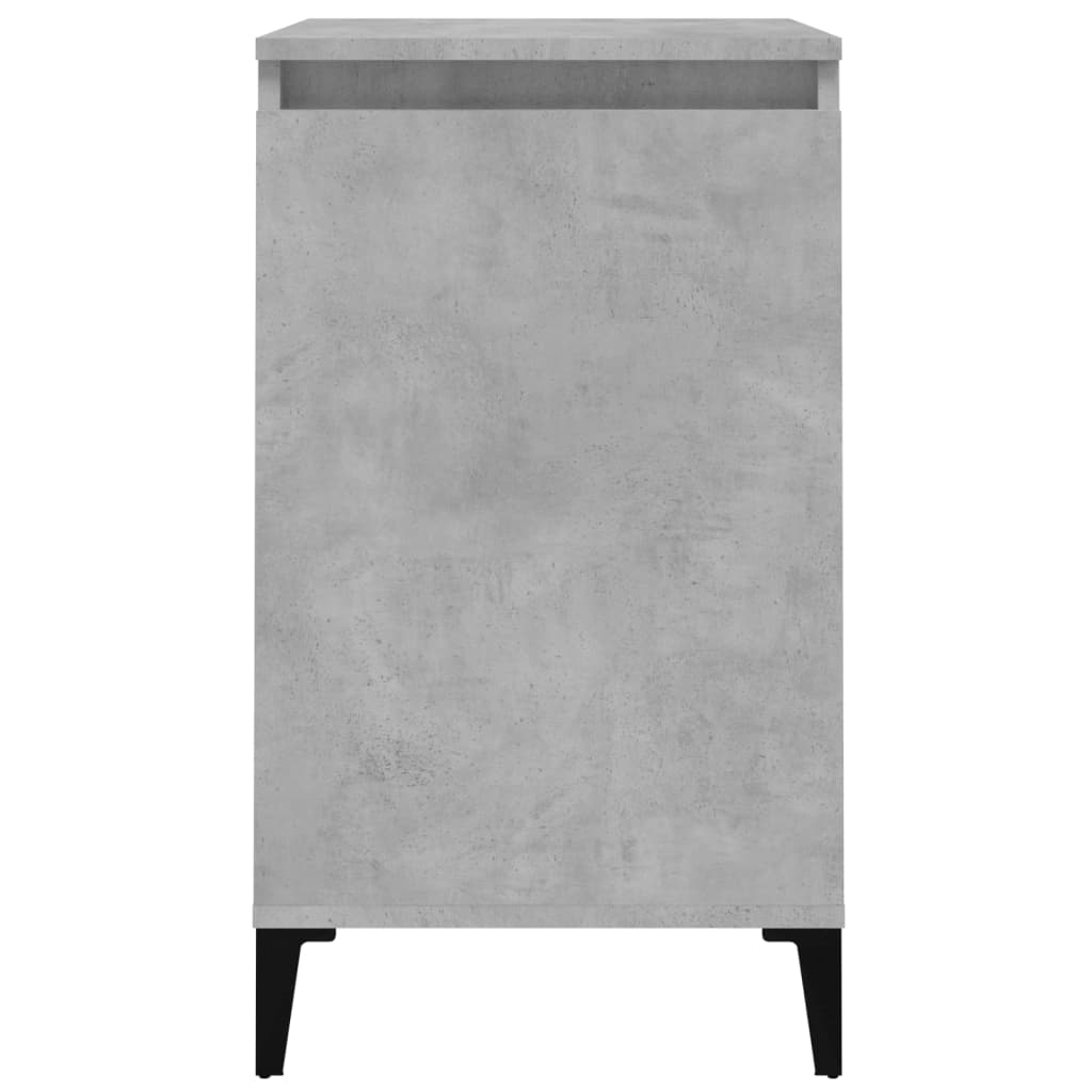 vidaXL Нощно шкафче, бетонно сиво, 40x35x70 см, инженерно дърво