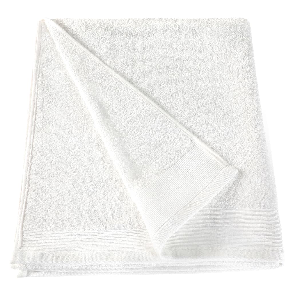 vidaXL Кърпи за баня, 25 бр, памук, 350 г/м², 100x150 см, бели