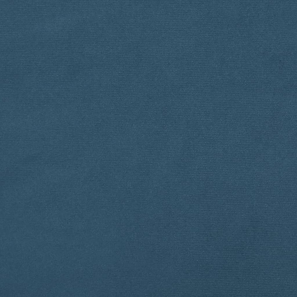 vidaXL Горна табла за легло, тъмносиня, 100x5x78/88 см, плат