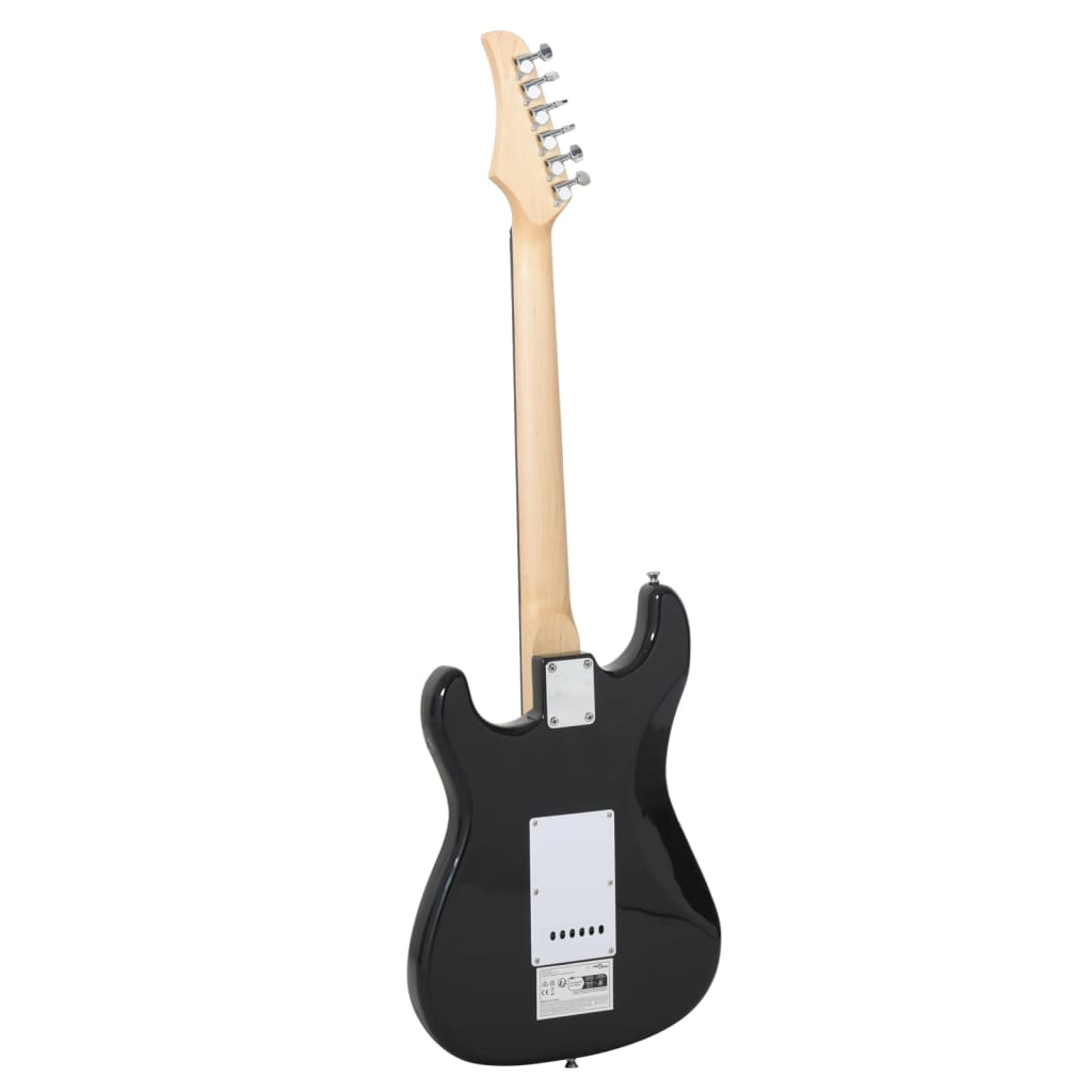 vidaXL Електрическа китара за начинаещи с калъф кафяво и бяло 4/4 39"