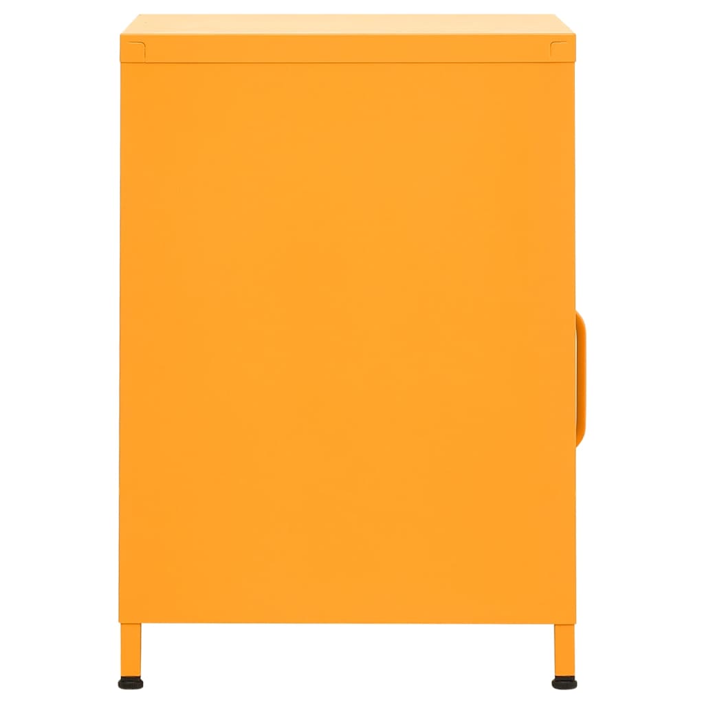 vidaXL Нощно шкафче, горчица жълто, 35х35х51 см, стомана