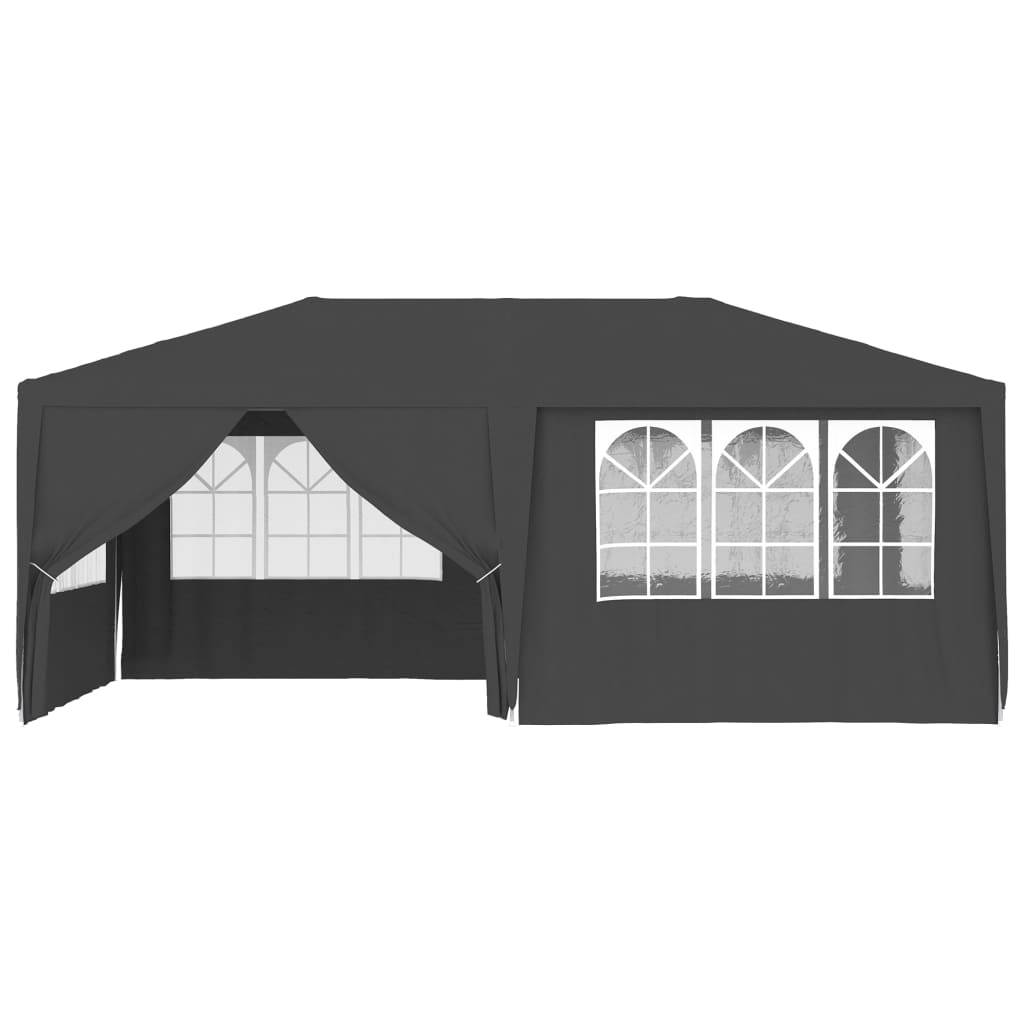 vidaXL Професионална парти шатра със стени 4х6 м антрацит 90 г/м²