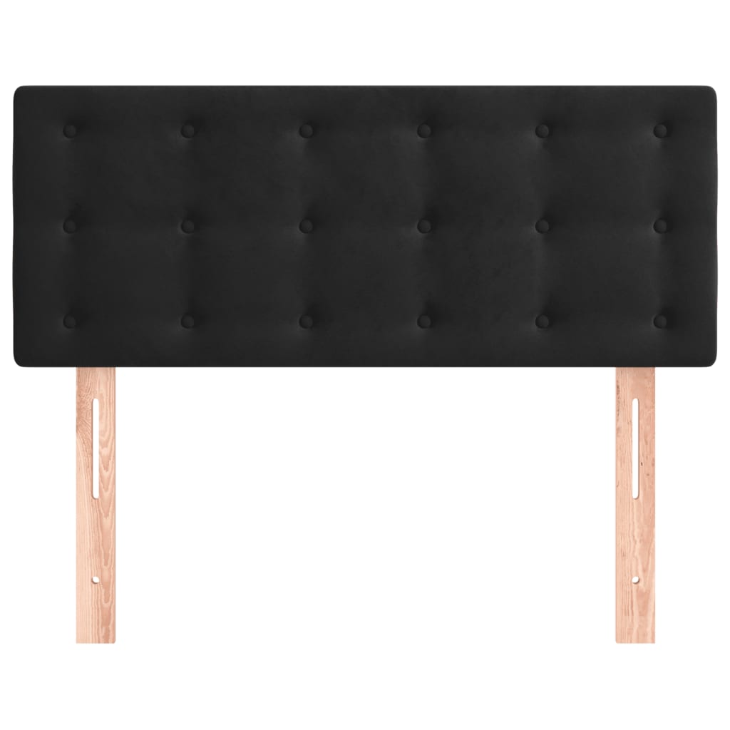 vidaXL Горна табла за легло, черна, 80x5x78/88 см, кадифе
