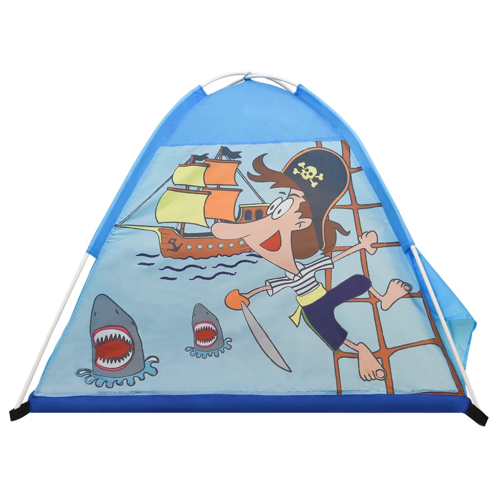 vidaXL Детска палатка за игра, синя, 120x120x90 см