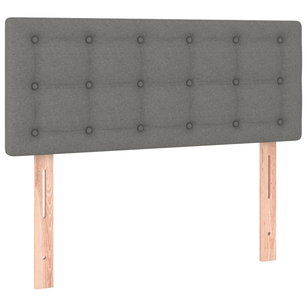 vidaXL Горна табла за легло, тъмносива, 80x5x78/88 см, плат