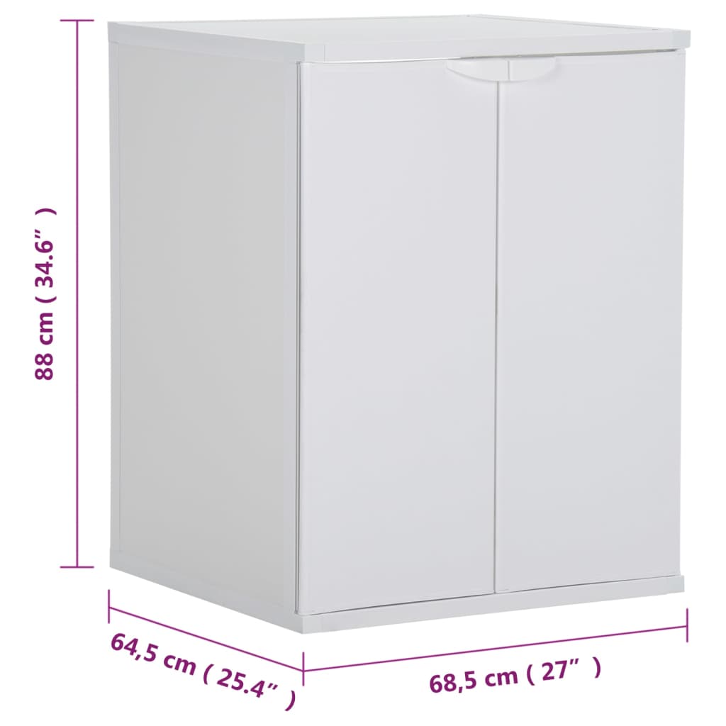 vidaXL Шкаф за пералня, бял, 68,5x64,5x88 см, PVC