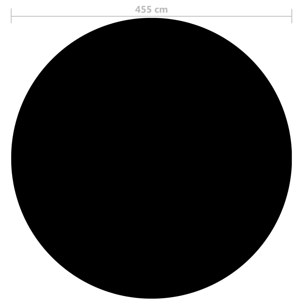 vidaXL Покривало за басейн, черно, 455 см, PE